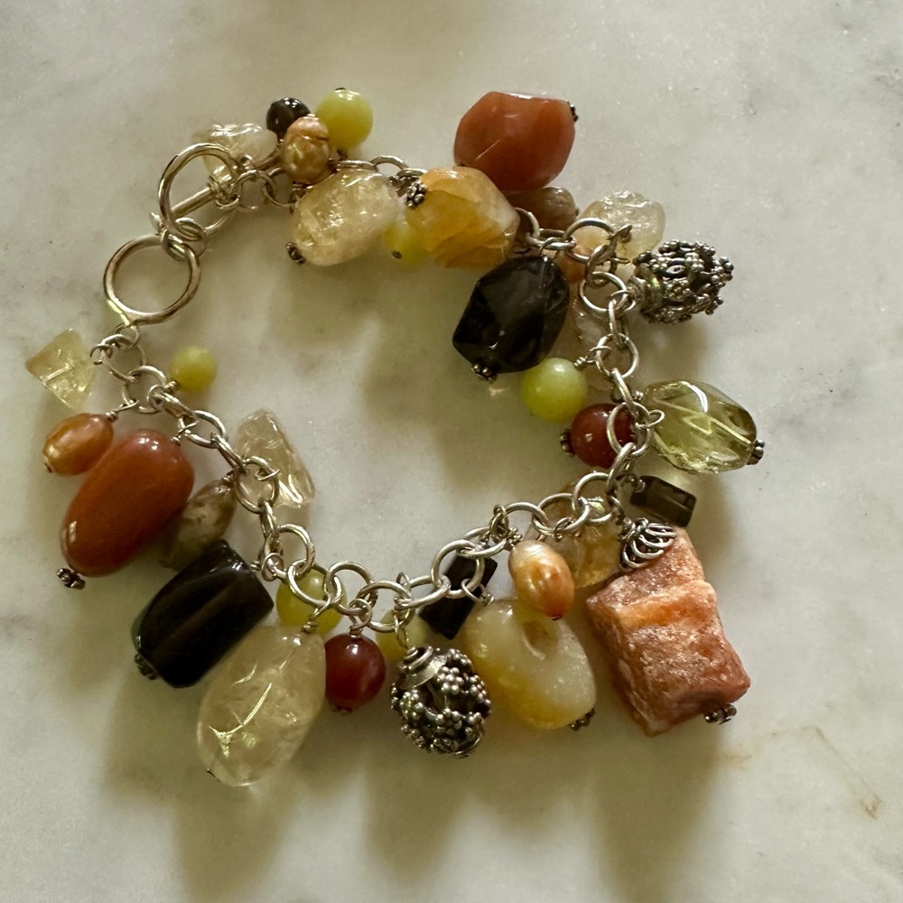 Silpada multi-stone charm bracelet